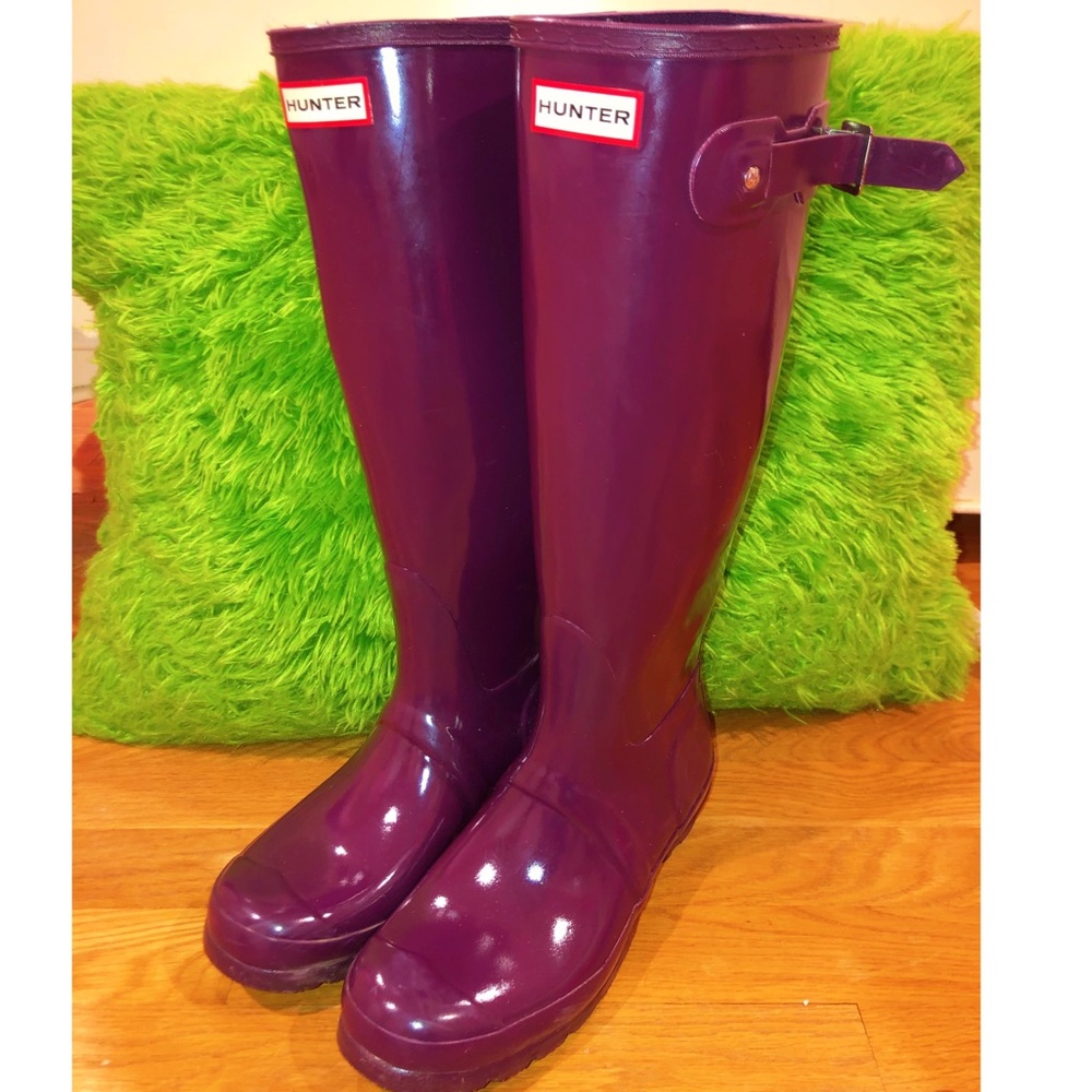 Purple Rubber Hunter Boots